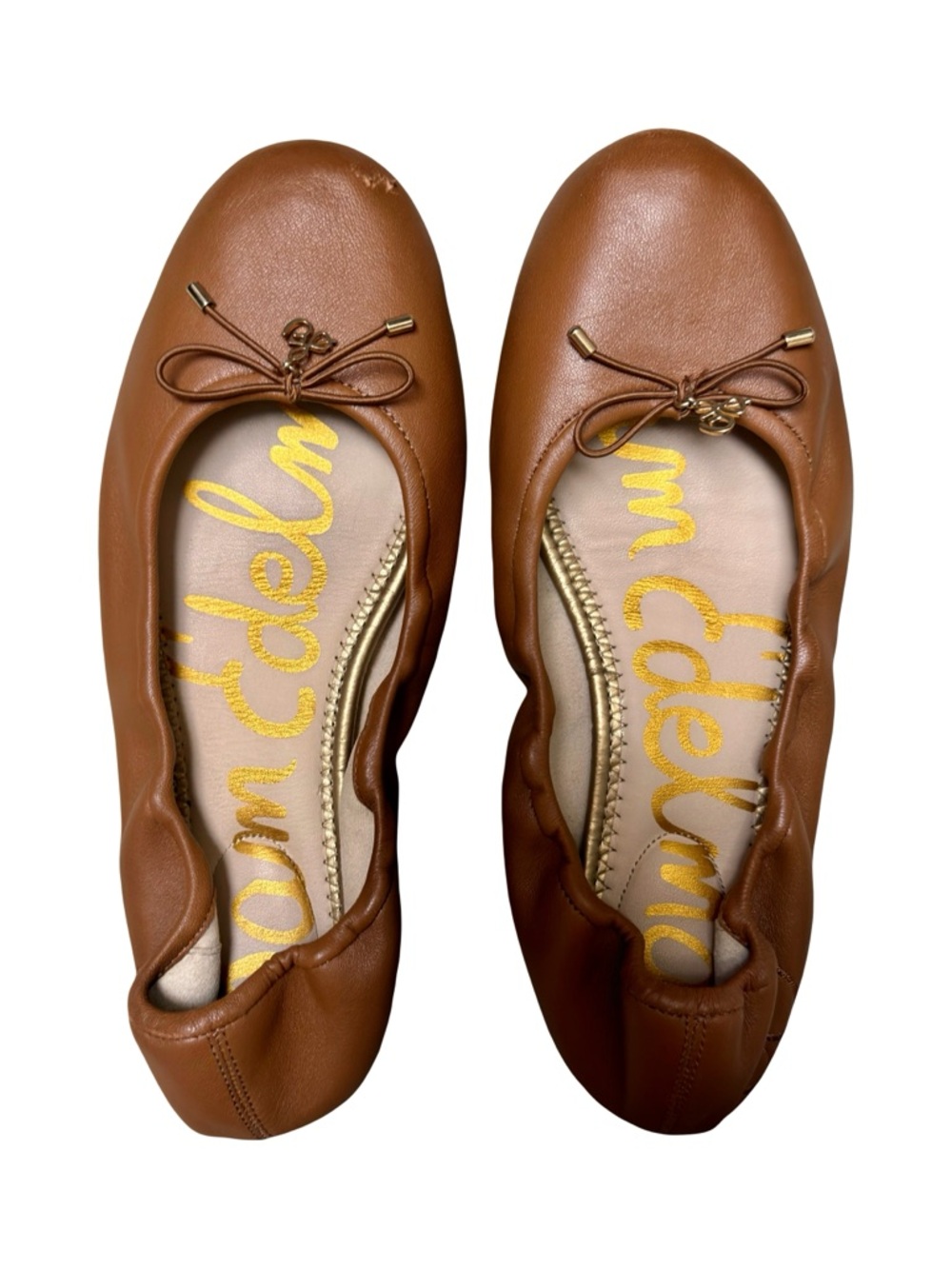 Sam Edelman Felicia Tan Leather Ballet Flats
